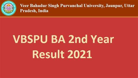 vbspu result 2021 bed|vbspu ba result 2021.